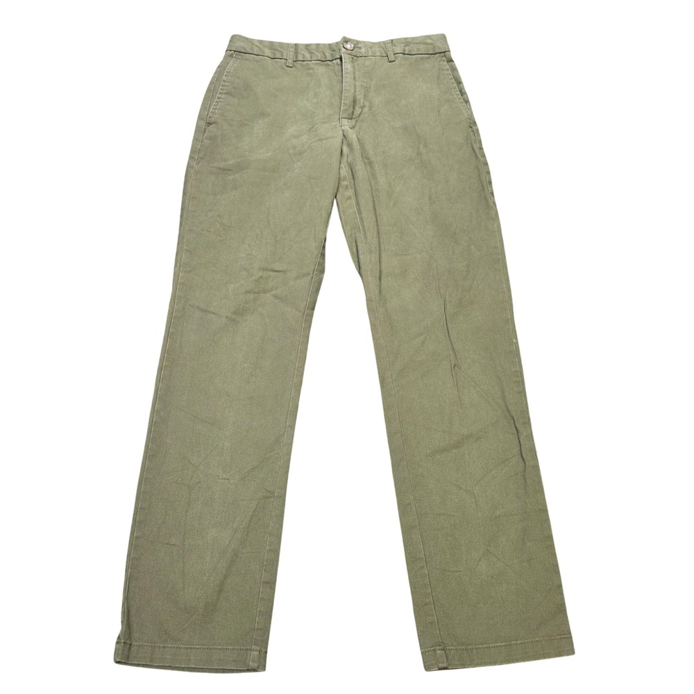 Old Navy Slim Built-In Flex Chino Pants Men's Size 28x30‎ Olive Green Stretch